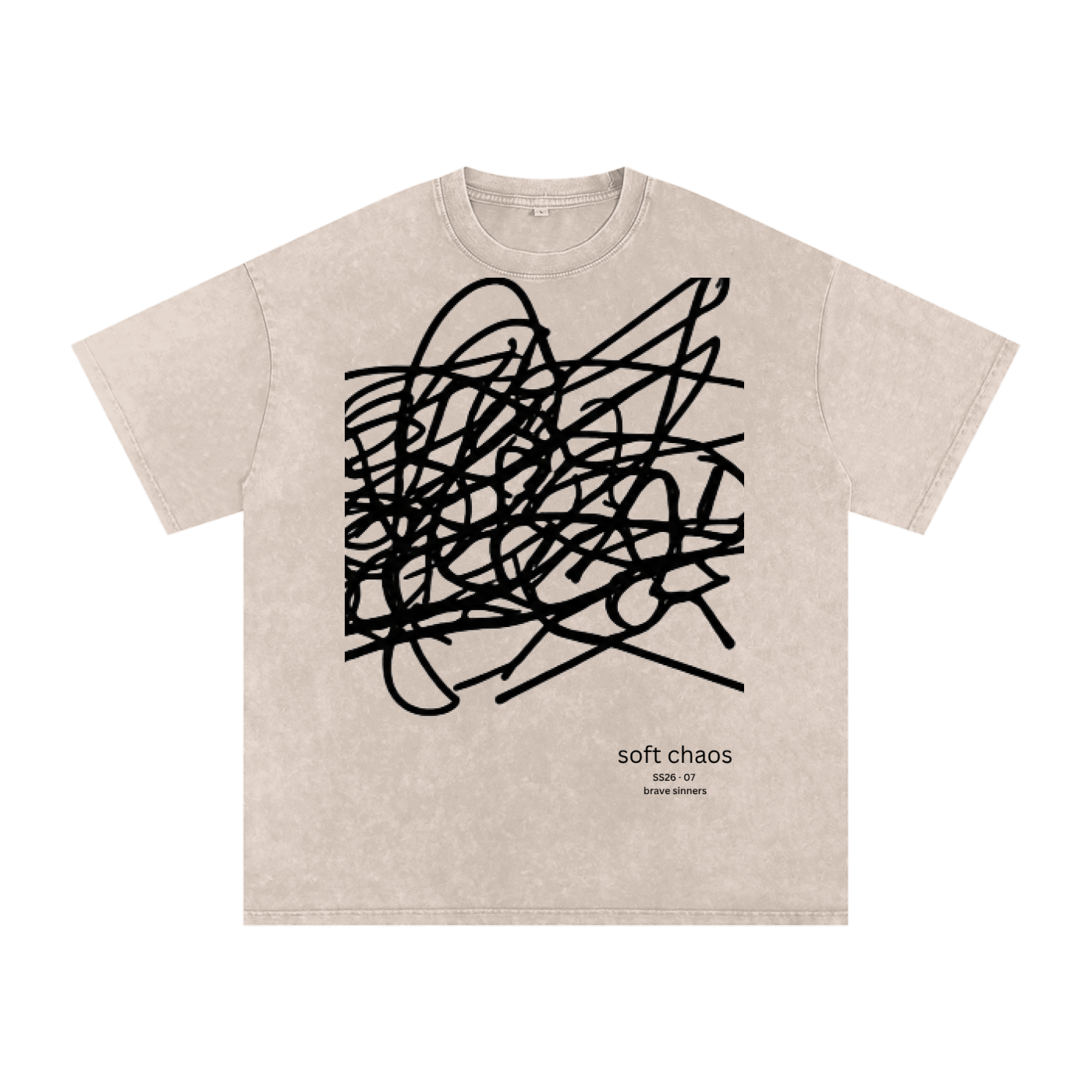 Snow Washed Oversized Cotton T-Shirt
