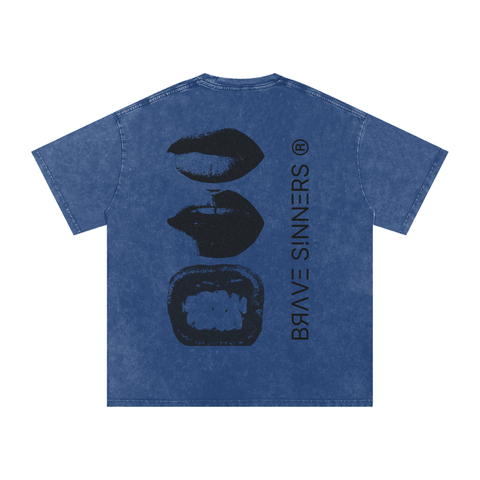 Snow Washed Oversized Cotton T-Shirt