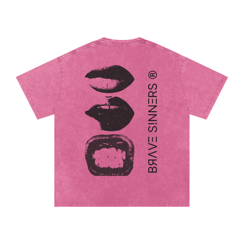 Snow Washed Oversized Cotton T-Shirt