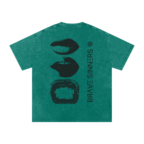 Snow Washed Oversized Cotton T-Shirt