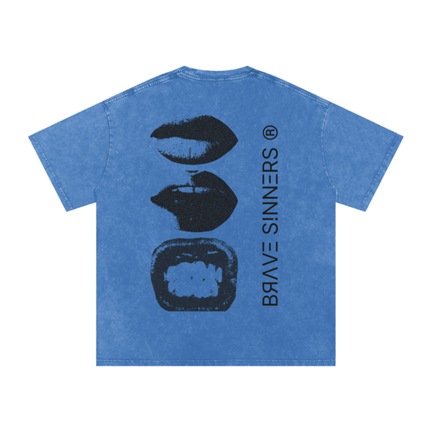 Snow Washed Oversized Cotton T-Shirt