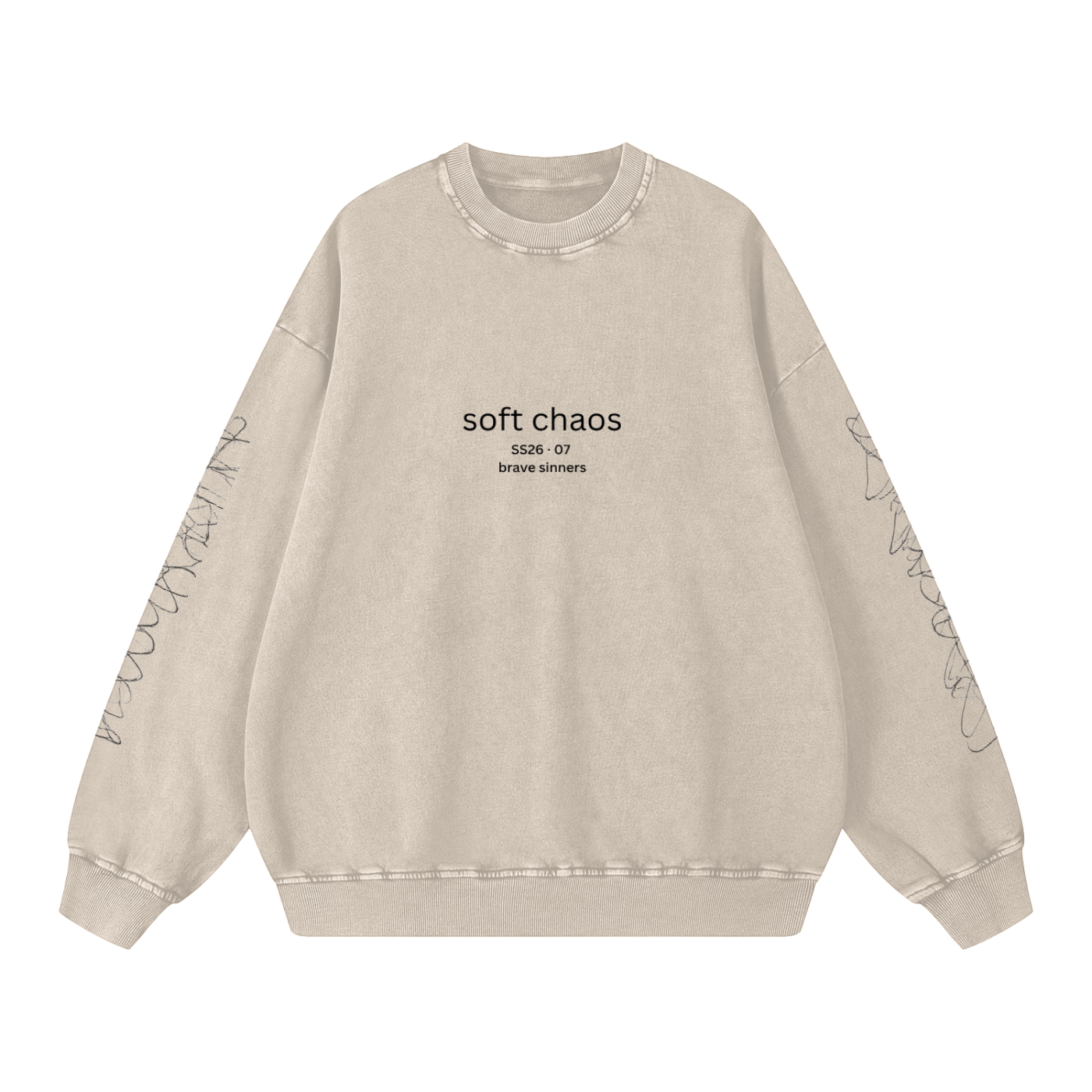 Snow Washed Oversized Sweatshirt